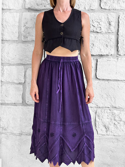 Snowflake Skirt - Stone Dark Purple