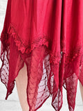 'Folly' Lace Skirt - Red