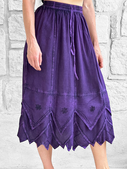 Snowflake Skirt - Stone Dark Purple
