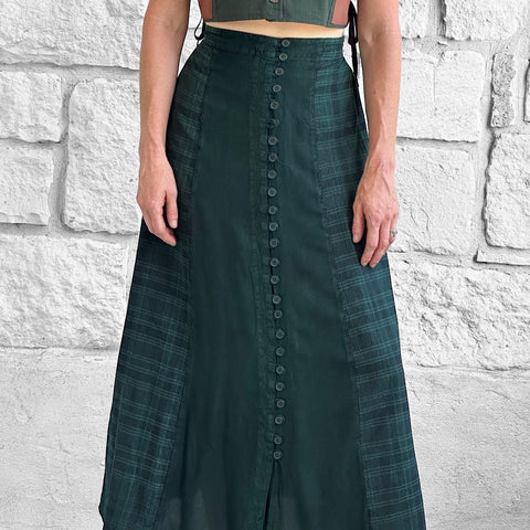 ‘Long Plaid Skirt' Renaissance Festival - Green