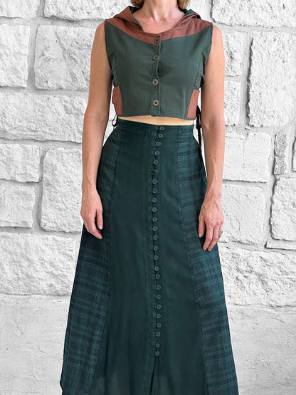 Sprite Vest - Green/Brown