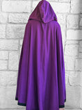 'Hooded Cloak' - Purple/Blk