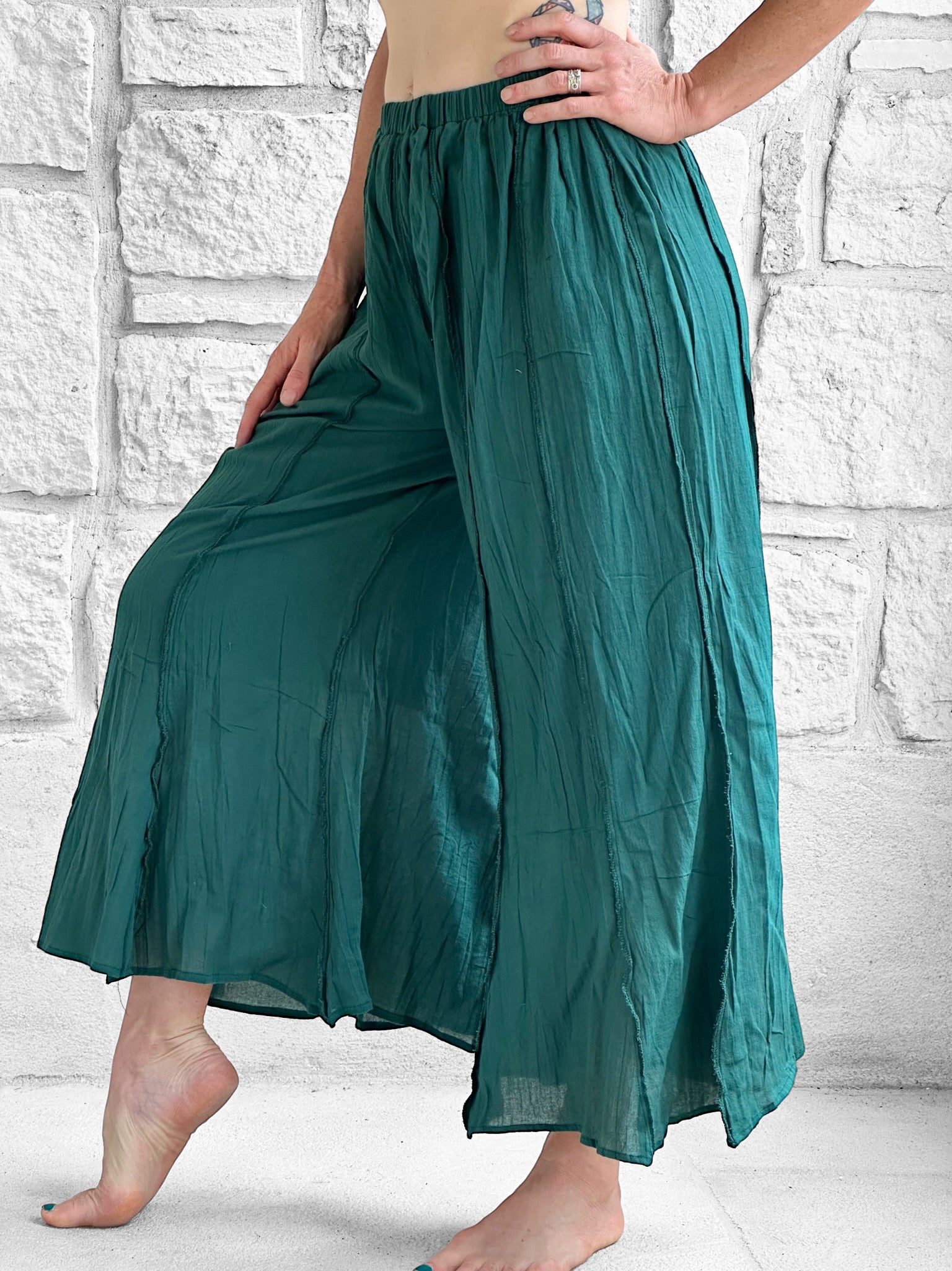 Breezy Flared Pants - Green