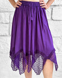 'Folly' Lace Skirt - Purple