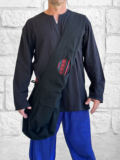 Monk Bag - Black/Blue/Red