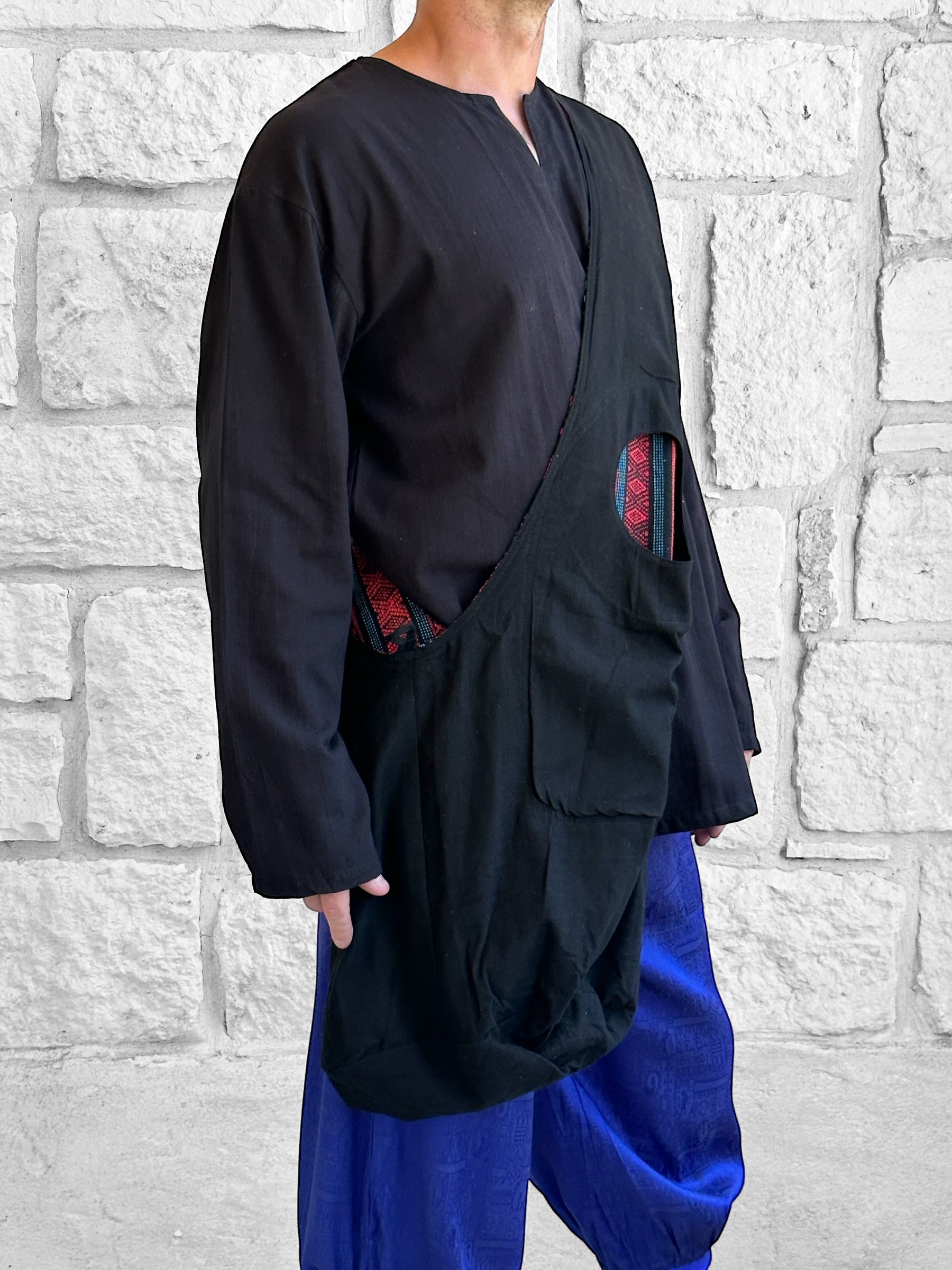 Monk Bag - Black/Blue/Red