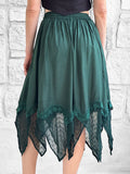 'Folly' Lace Skirt - Green