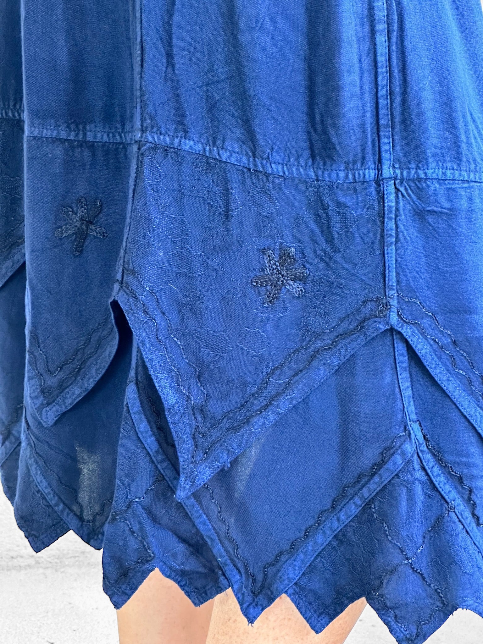 Snowflake Skirt - Stone Dark Blue