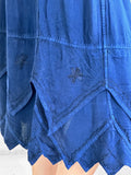 'Snowflake Skirt' - Stone Dark Blue