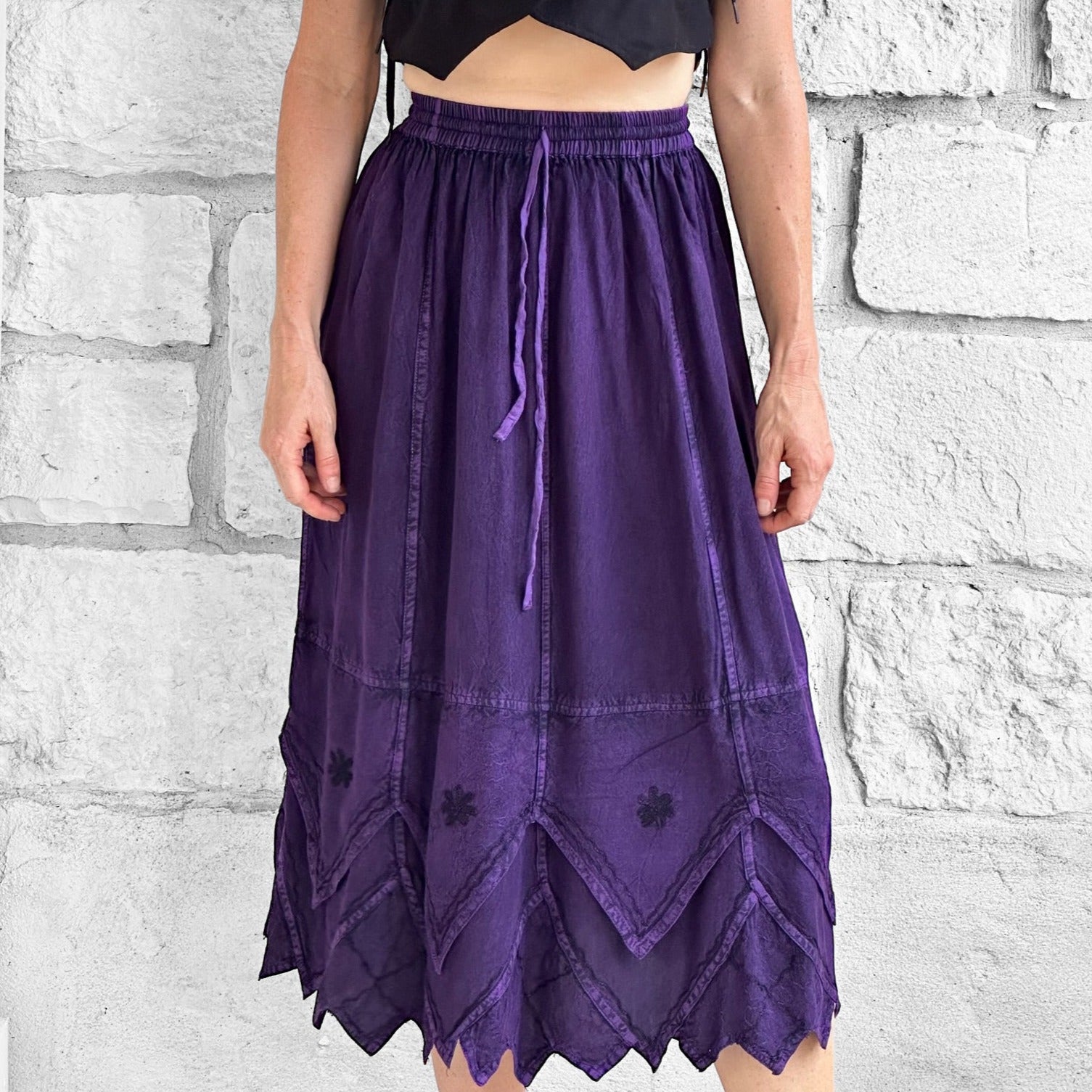 Snowflake Skirt - Stone Dark Purple