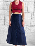 ‘Long Plaid Skirt' Renaissance Festival - Dark Blue