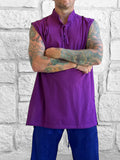 'Rogue' Medieval Sleeveless Shirt - Purple