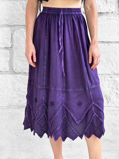 Snowflake Skirt - Stone Dark Purple