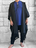 'Mantle Wrap' Medieval Shawl - Black