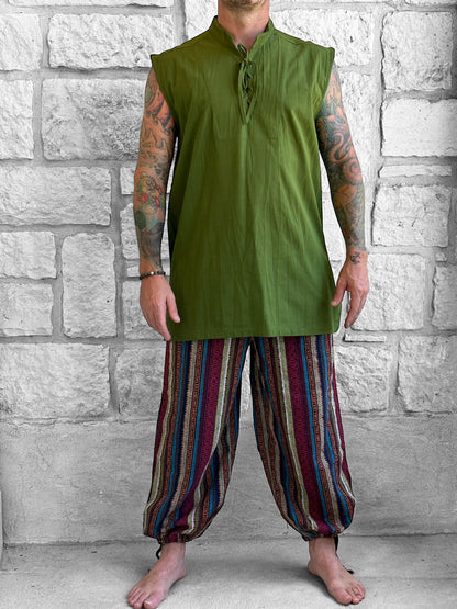 Baggy Pants - Multicolored Earth