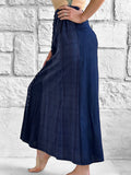‘Long Plaid Skirt' Renaissance Festival - Dark Blue