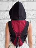 'Sprite Hooded Vest' - Red/Black