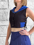 'Sprite Hooded Vest'  - Blue/Black