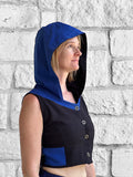 'Sprite Hooded Vest'  - Blue/Black