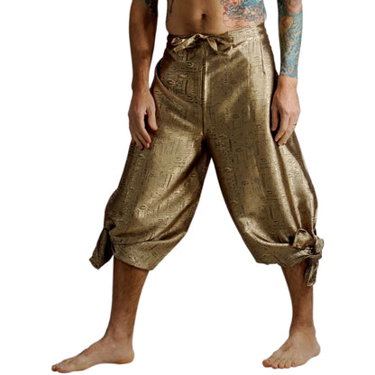 'Wrap Pants' Pirate Silk - Gold - zootzu