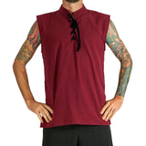 'Rogue' Medieval Sleeveless Shirt - Red - zootzu