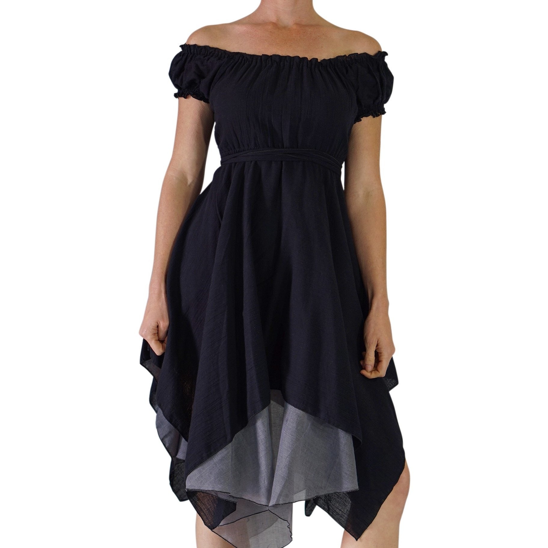 Short Sleeve Dress' - Black Zootzu Garb Short Sleeve Dress' - Black Zootzu Garb