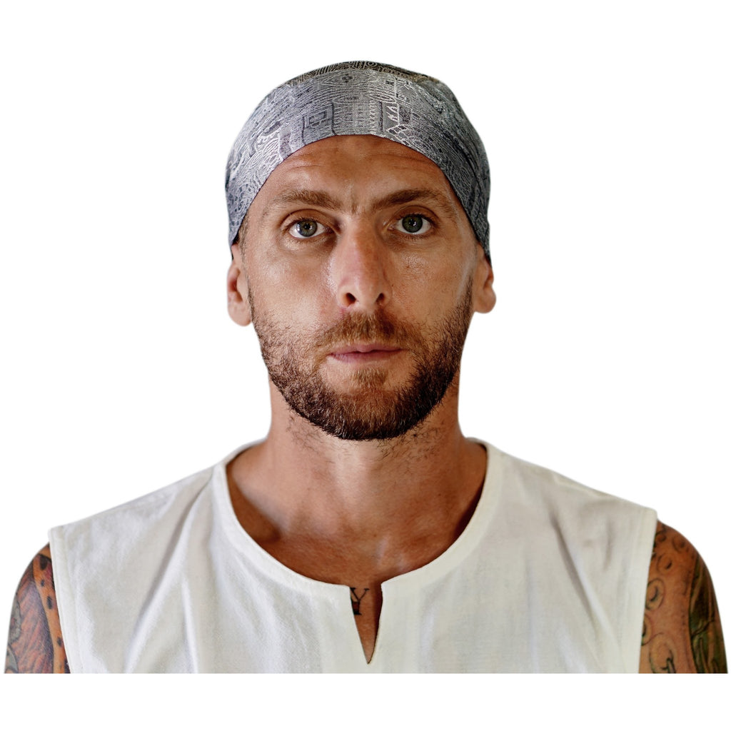 'Pirate Bandana' Medieval Hat, Silk Silver Zootzu Garb