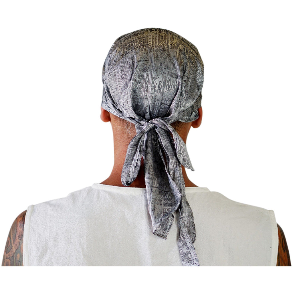 'Pirate Bandana' Medieval Hat, Silk Silver Zootzu Garb