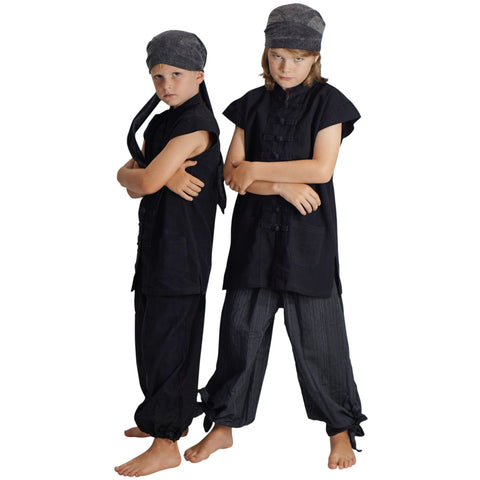 'Kids Renaissance Festival Pants' - Black