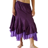 'Two Layer' Gypsy Renaissance Skirt - Purple/Lilac - zootzu