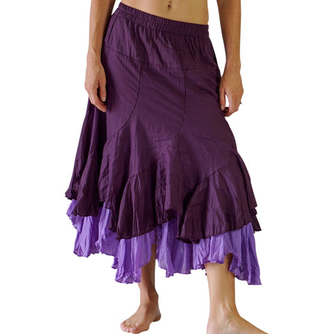 'Two Layer' Renaissance Skirt - Purple/Lilac