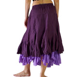 'Two Layer' Gypsy Renaissance Skirt - Purple/Lilac - zootzu