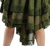 'Lace' Medieval Dress Short Sleeves - Green - zootzu