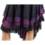 'Lace' Medieval Dress Short Sleeves - Black/Purple - zootzu