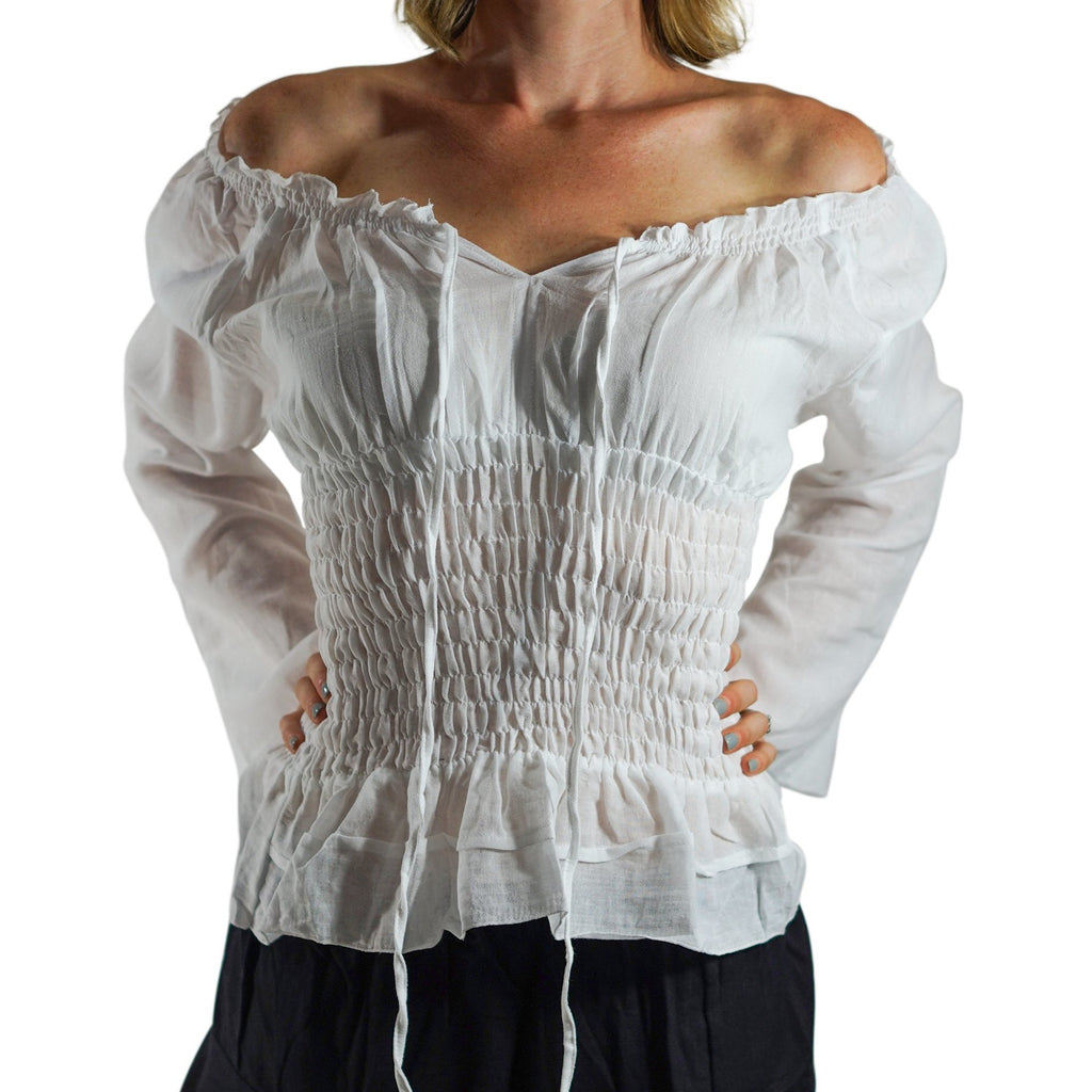 'Peasant Blouse Long Sleeves' White Zootzu Garb