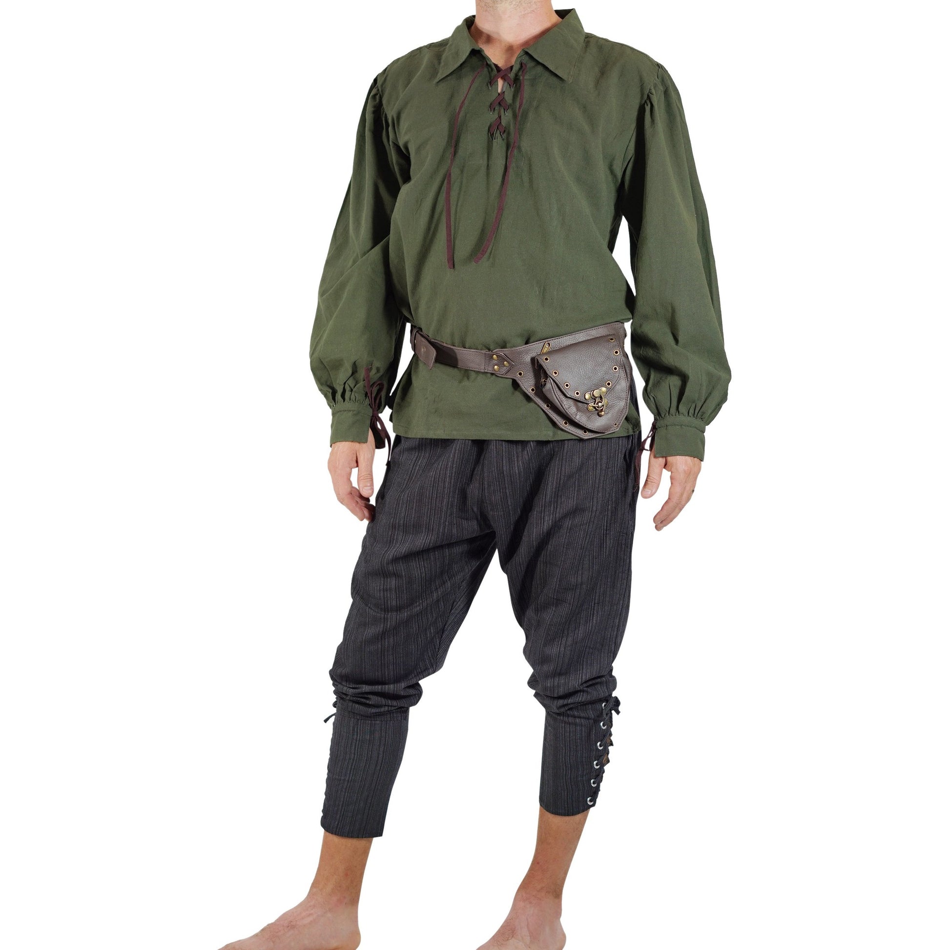 'Merchant' Renaissance Pirate Shirt - Green - zootzu