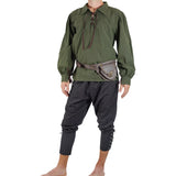 'Merchant' Renaissance Pirate Shirt - Green - zootzu