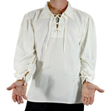 'Merchant' Renaissance Shirt - Cream/Off White - zootzu