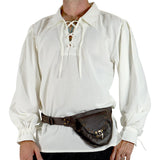 'Merchant' Renaissance Shirt - Cream/Off White - zootzu