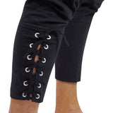 Ankle Cuff Medieval Pants - Black - zootzu