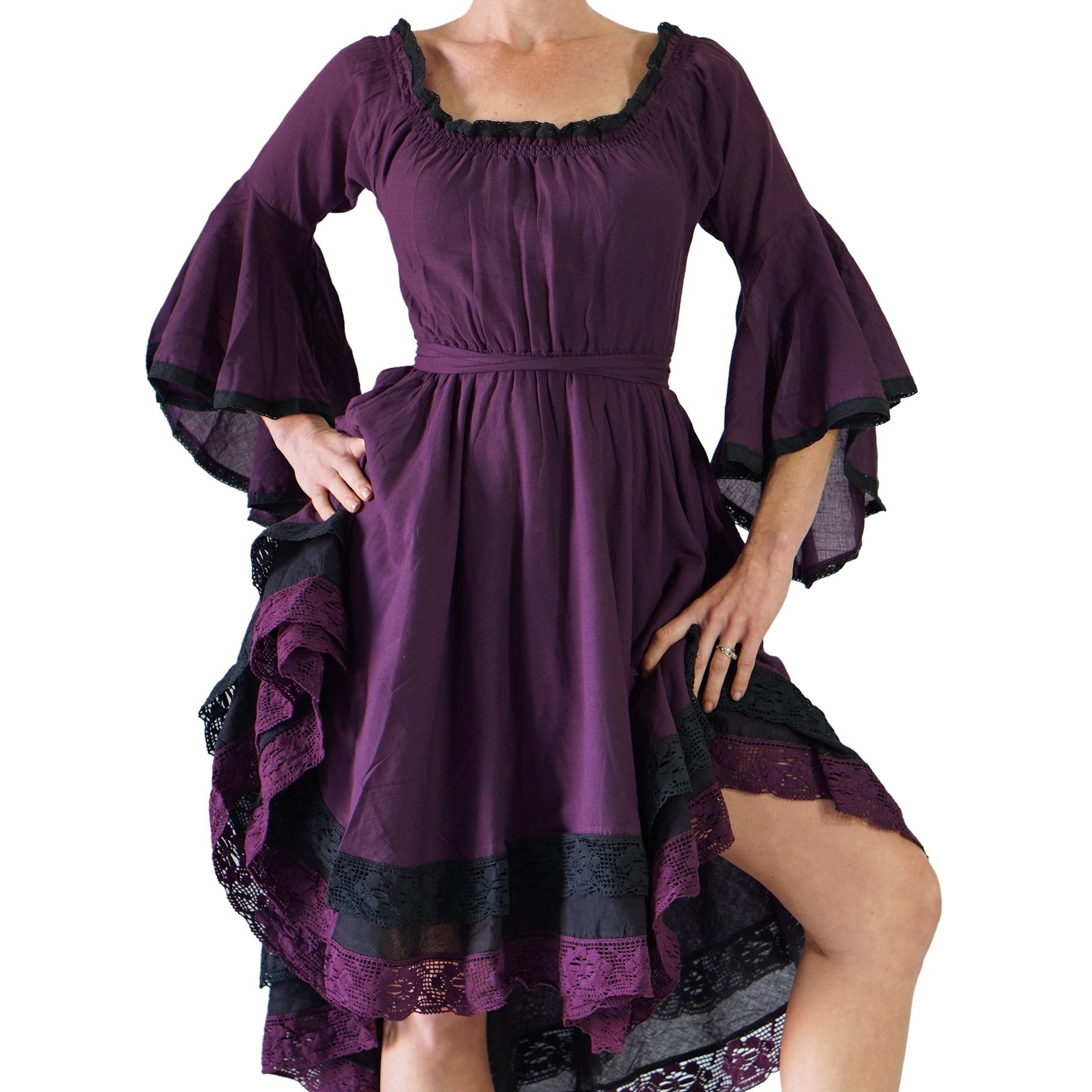 lace dark purple dress Luxury Purple Lace Couture Gown: Beaded Corset, Handmade Evening Dress