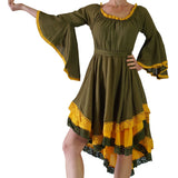 Green/Yellow Lace Dress Pirate Long Sleeve - zootzu