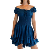 'Willow' Renaissance Gypsy Dress - Teal - zootzu