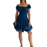 'Willow' Renaissance Gypsy Dress - Teal - zootzu