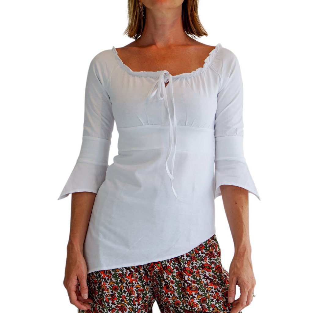 Ladies Pirate Blouse - White