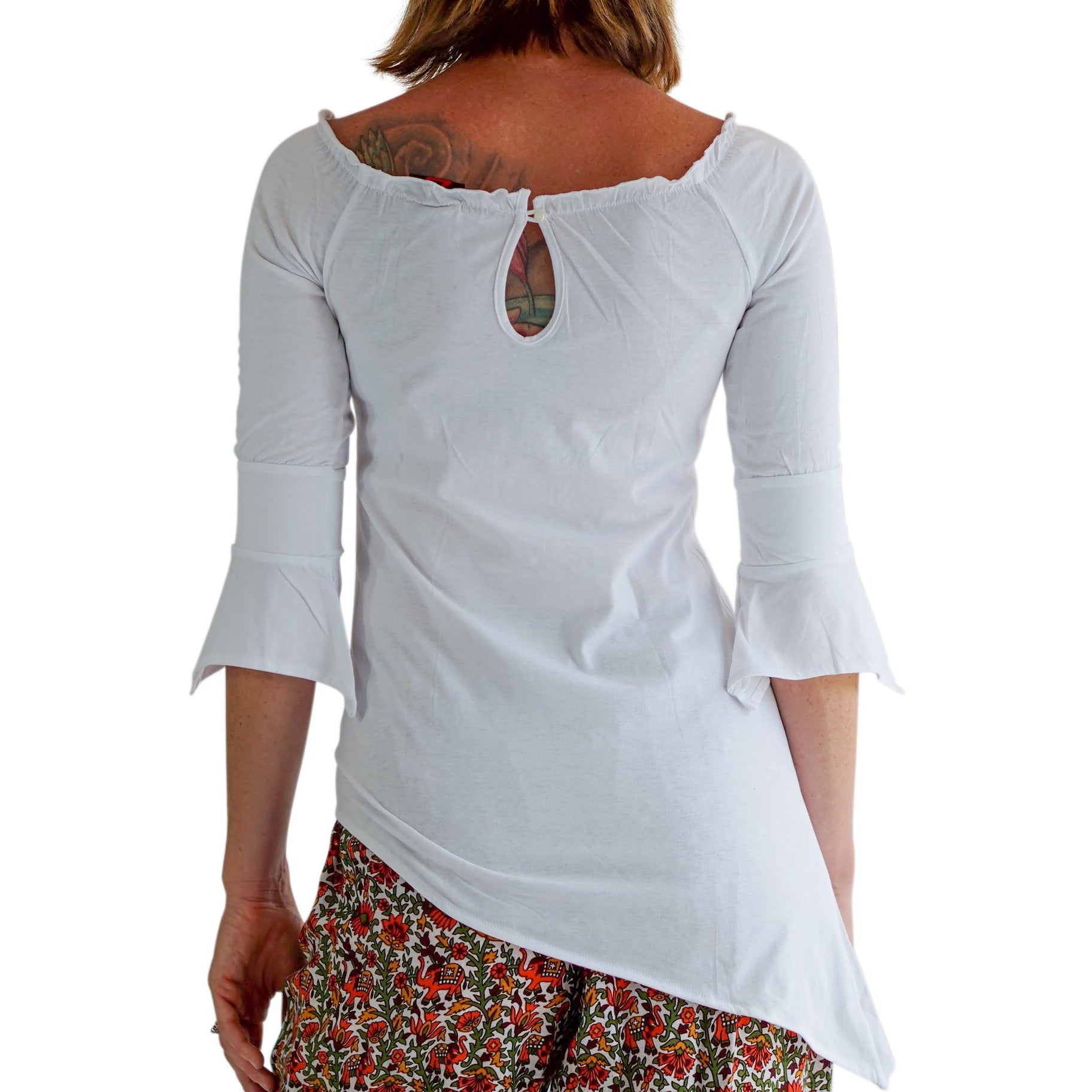'Spirit' Womens Pirate Gypsy Shirt - White - zootzu