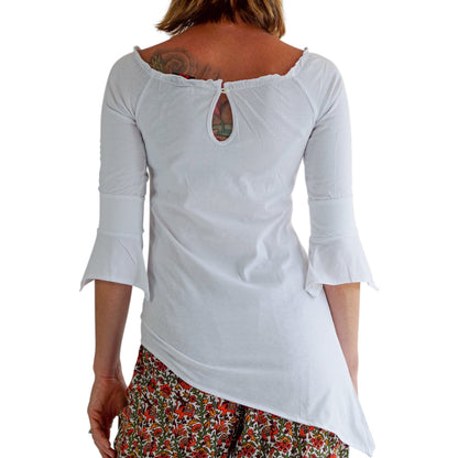 'Spirit' Womens Pirate Gypsy Shirt - White - zootzu