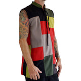 'Rogue' Medieval Sleeveless Shirt - Patchwork - zootzu
