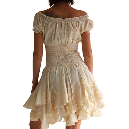 'Willow' Renaissance Gypsy Dress - Cream - zootzu