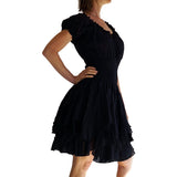 'Willow' Renaissance Gypsy Dress - Black - zootzu
